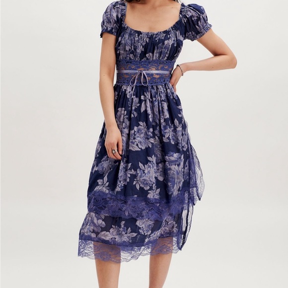 Free People Honeysuckle printed midi dress NWT - Picture 2 of 12